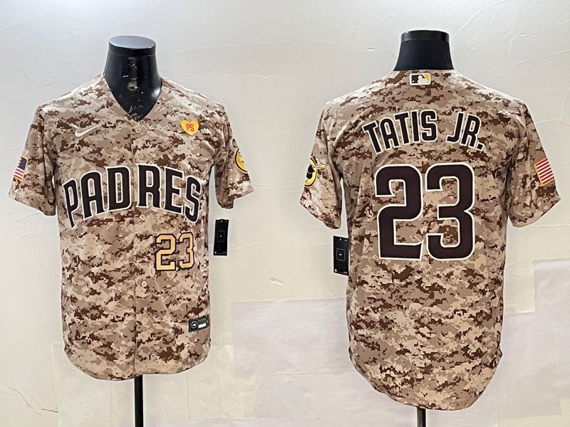 Men San Diego Padres #23 Tatis jr Camo Game 2025 Nike MLB Jersey style 2->san diego padres->MLB Jersey